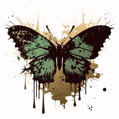 Premium Ai Image A Green And Black Butterfly With The Word