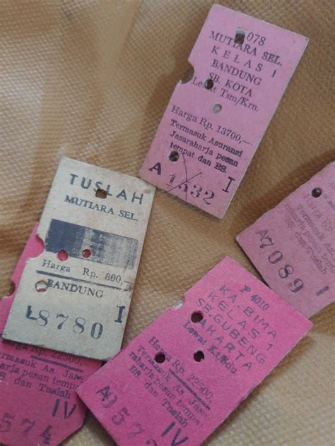 Tiket Jadul Kereta Api 1980 An On Carousell