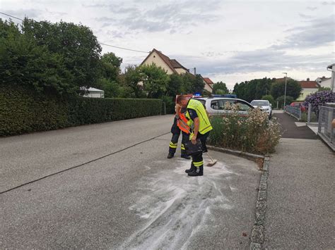 Ölspur in Gallneukirchen Bezirk Urfahr Umgebung