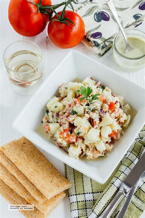 Ensalada De Patata Y Cangrejo Con Aderezo Ranch Receta