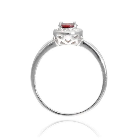 Bague AÉLYS en Argent 925 1000 et Oxyde Blanc et Rouge AE BA6OZ0041