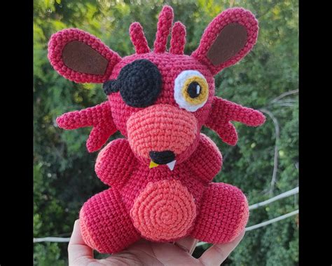 FNAF Foxy Doll, Foxy Plushie, Handmade Foxy Plush, FNAF Crochet Foxy ...