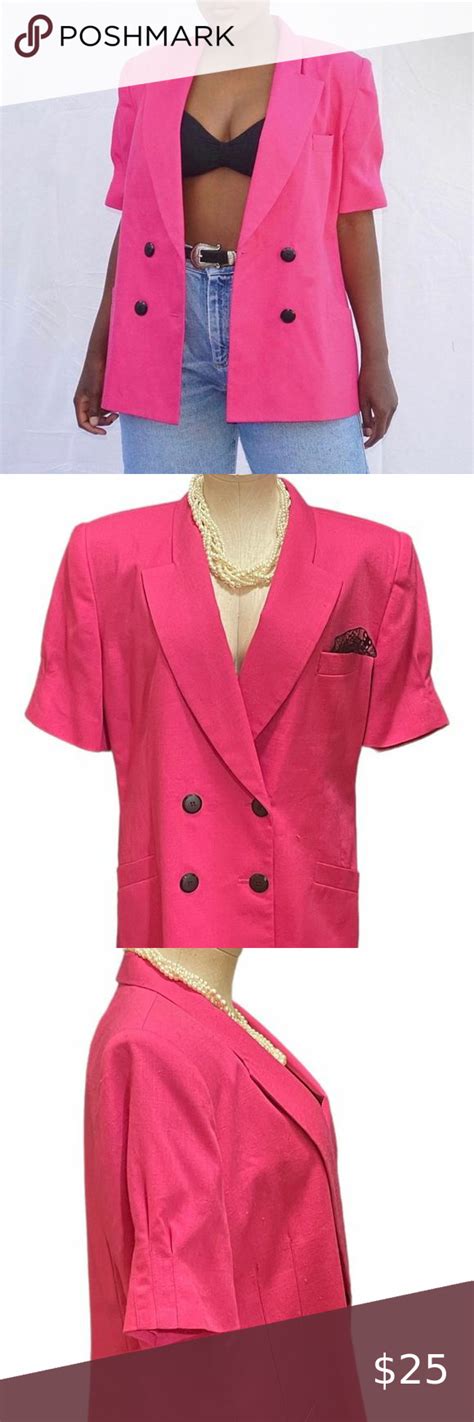 Vintage Pink Double Breasted Blazer