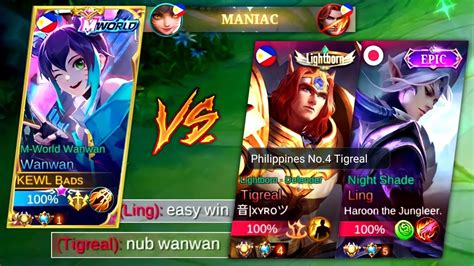 WANWAN Vs TOP GLOBAL TIGREAL LING TRASHTALKER Who Win MLBB