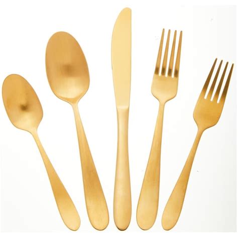 INSTYLE Stainless Steel Fairmont Gold Flatware Set | Home Hardware