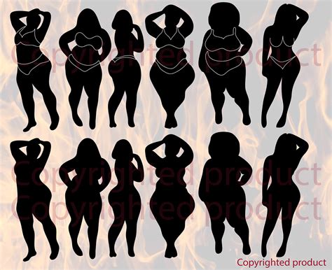 Sexy Plus Size Women Svg Silhouette Svg Png Curvy Hot Wamen Etsy Uk