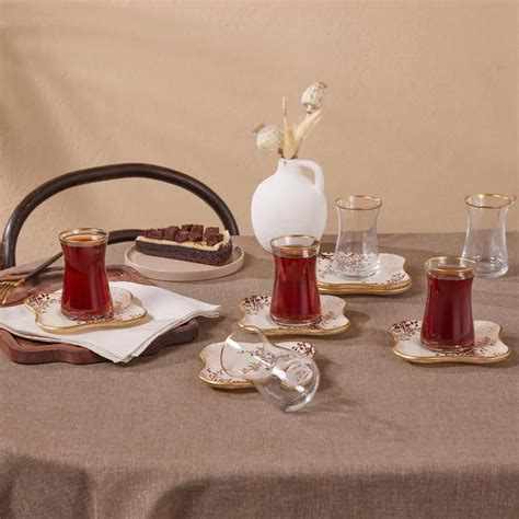 Snapklik Karaca Leaf Person Tea Set Piece Turkish Tea Cups