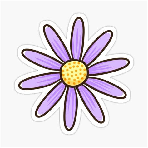 Pegatina Etiqueta engomada de la flor púrpura de Mhea Redbubble