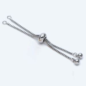 Pcs Gold Silver Sliding Adjustable Bracelet Making Chains Half