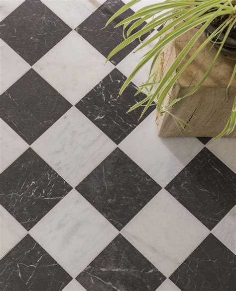 Fitz Black Honed Marble Tile Mandarin Stone Honed Marble Tiles