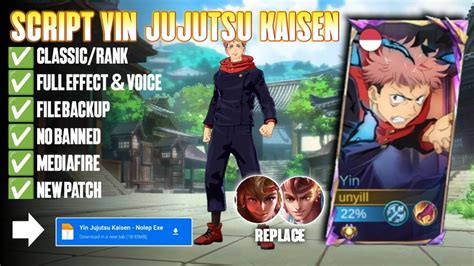 Script Skin Yin Itadori Yuji Jujutsu Kaisen Full Effect Full Voice