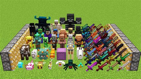 All Mobs And X999 Swords Combined Youtube