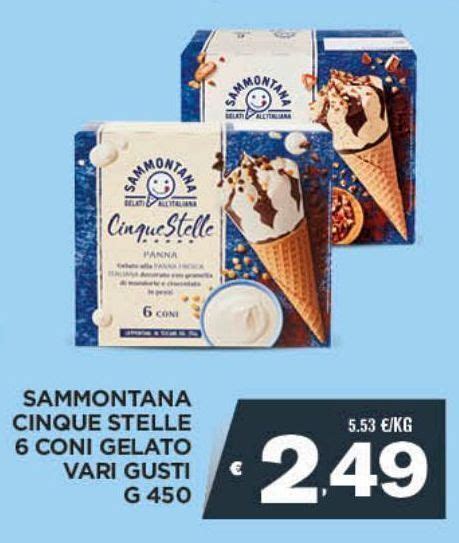 Sammontana Cinque Stelle Coni Gelato Vari Gusti G Offerta Di Deco