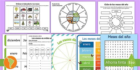 Pack De Recursos Los Meses Del Año Lenseignant A Fait