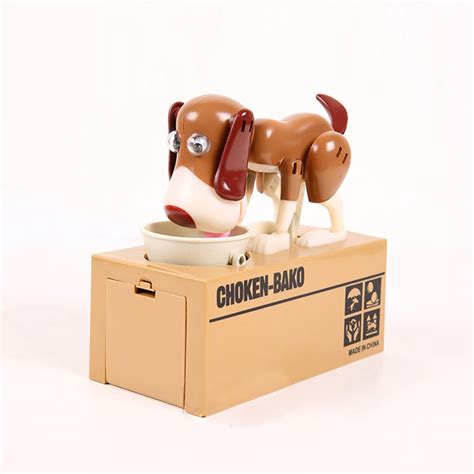 NEW Choken Bako Greedy Dog Mechanical Robotic Coin Money Bank Saving ...