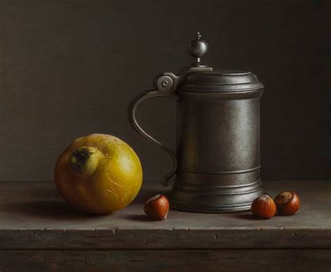 Still Life With A Flagon Painting By Albert Kechyan Saatchi Art