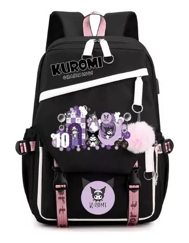 Mochila Escolar De Estilo Coreano Kawaii Sanrio Kuromi Parcelamento