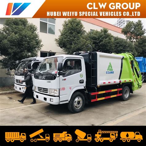 Dongfeng 6cbm Compressed Waste Garbage Compactor Waste Treatment Truck