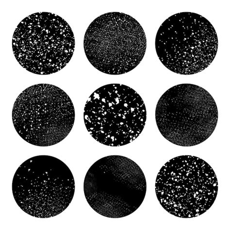 Premium Vector Grunge Stamps Collection Circles With Dirty Texture