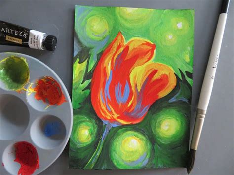 Tutorial How To Paint A Tulip In Gouache Doodlewash®