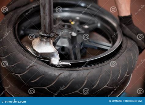 Wet Motorcycle Tire Tread Stock Photo 40392198
