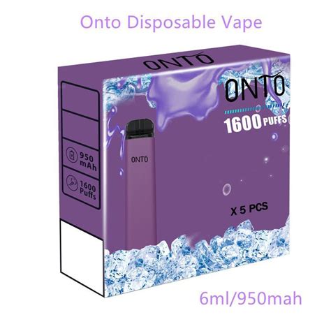 Original Onto 1600 Puffs E Cigarettes Disposable 950mah 6ml 12 Colors