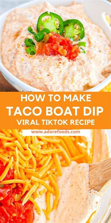 Tiktok Style Boat Taco Dip Creamy Rotel Dip In 2024 Dip Recipes