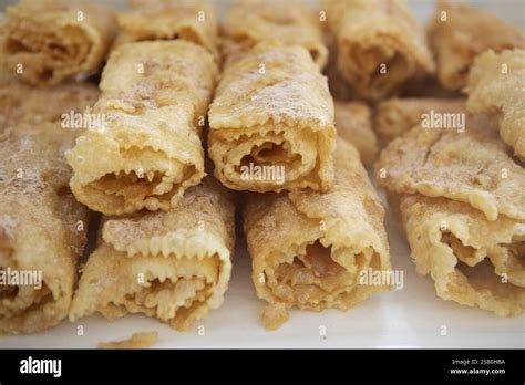 Honey Roll Traditional Greek Pastry Peloponnese Greece Europe Stock