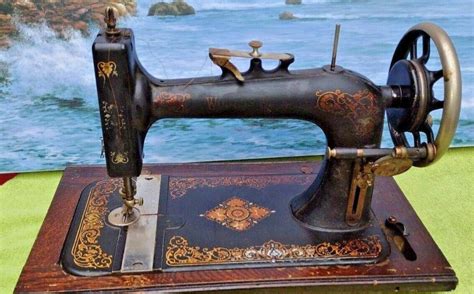 Antique Domestic Sewing Machine Worlds Work High Arm Treadle Pre 1900 Ebay Sewing Machine