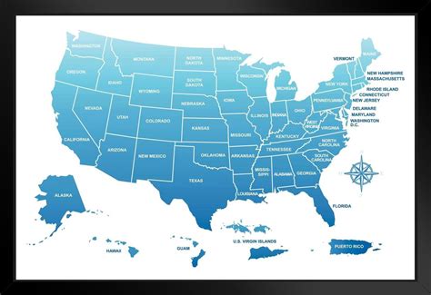 Trinx Map Of The United States And Territories USA Classroom Reference ...