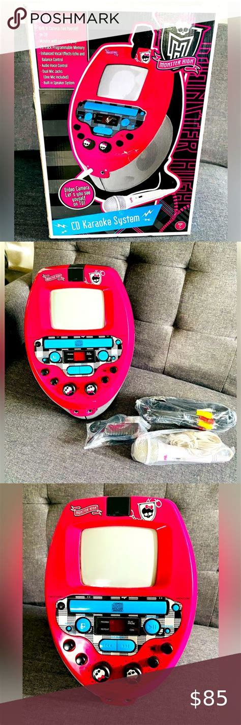 Monster High Cd Karaoke System With Microphone And Display Screen