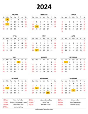 Free Printable Yearly Calendar Printable Calendar