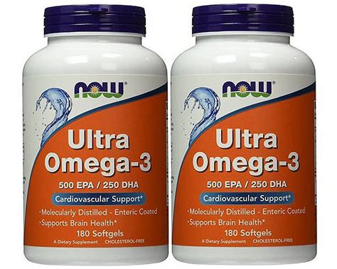 Now Foods - Ultra Omega 3 (500 EPA / 250 DHA) 180 Softgels (Pack of 2 ...