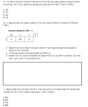 Divide Multi Digit Whole Numbers Test By Adaywithmsray Tpt