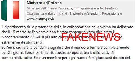 Coronavirus E Fakenews Attenzione Alle Notizie False Ministero Dell