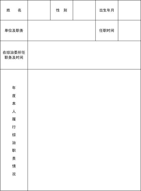 平顶山党政领导干部综治工作实绩档案表word文档在线阅读与下载无忧文档