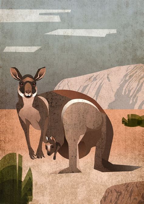 Wall Art Kangaroo By Sabrina Ziegenhorn Premium Poster A X