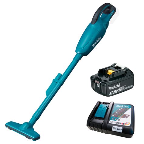 Combo Makita Aspirador de Pó Vertical Sem Fio 1 Bateria 18v e