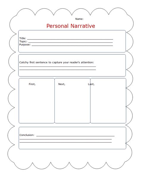 Editable Narrative Writing Graphic Organizer Examples