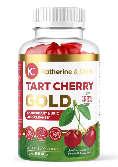 Buy Tart Cherry Gold Montmorency Gummies Tart Cherry Extract Gummies With Celery Seed