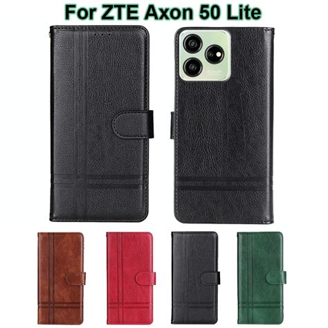 Funda De Tel Fono De Moda Para Zte Axon Lite Funda Con Tapa De Cuero