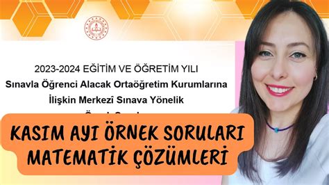 8 SINIF KASIM AYI ÖRNEK SORULARI MATEMATİK ÇÖZÜMLERİ SAYISAL