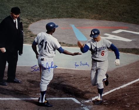 Autographed Sweet Lou Johnson & Ron Fairly Los Angeles Dodgers 16x20 ...