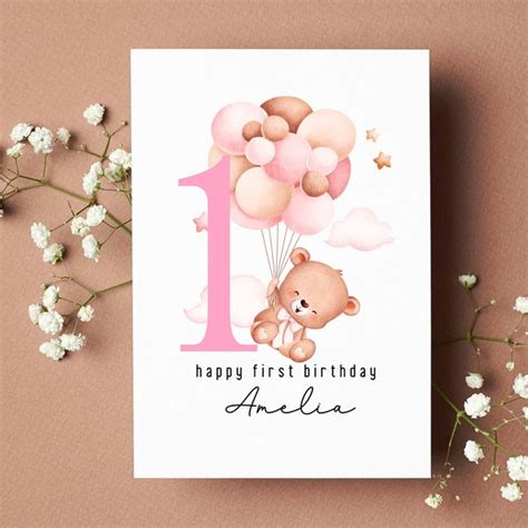 Goddaughter First Birthday Card Etsy