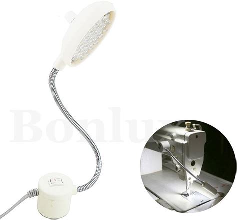 Bonlux 20 LED Machine à coudre de travail Lumière Gooseneck Lampe avec