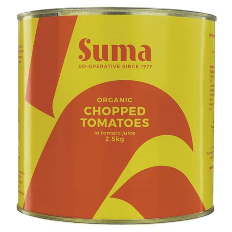 Organic Chopped Tomatoes 2 5kg Suma Healthy Supplies