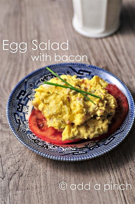 Egg Salad with Bacon Recipe - Add a Pinch