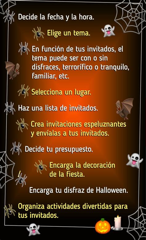 Lista guía de planificación de una fiesta de Halloween Ideas En 5 Minutos