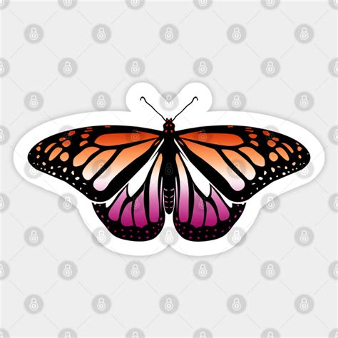 Lesbian Pride Butterfly Lesbian Pride Sticker Teepublic