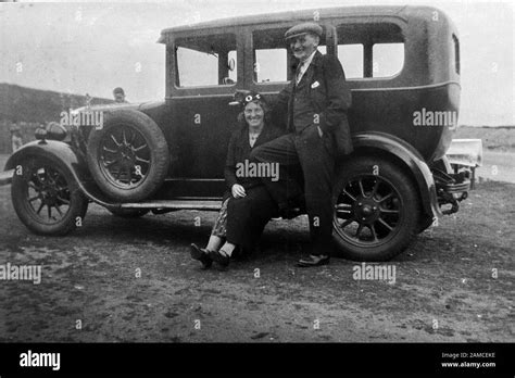 Archive Image Of A Man And Woman By A Car Circa 1920s Scanned Directly